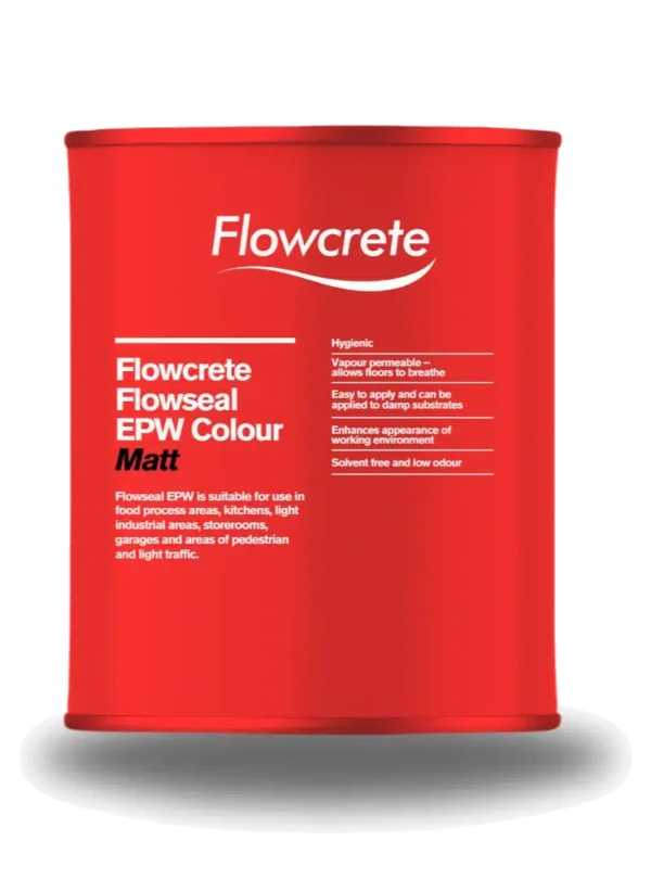Flowseal EPW Matt is a 2-component water soluble epoxy sealer with high coverage.